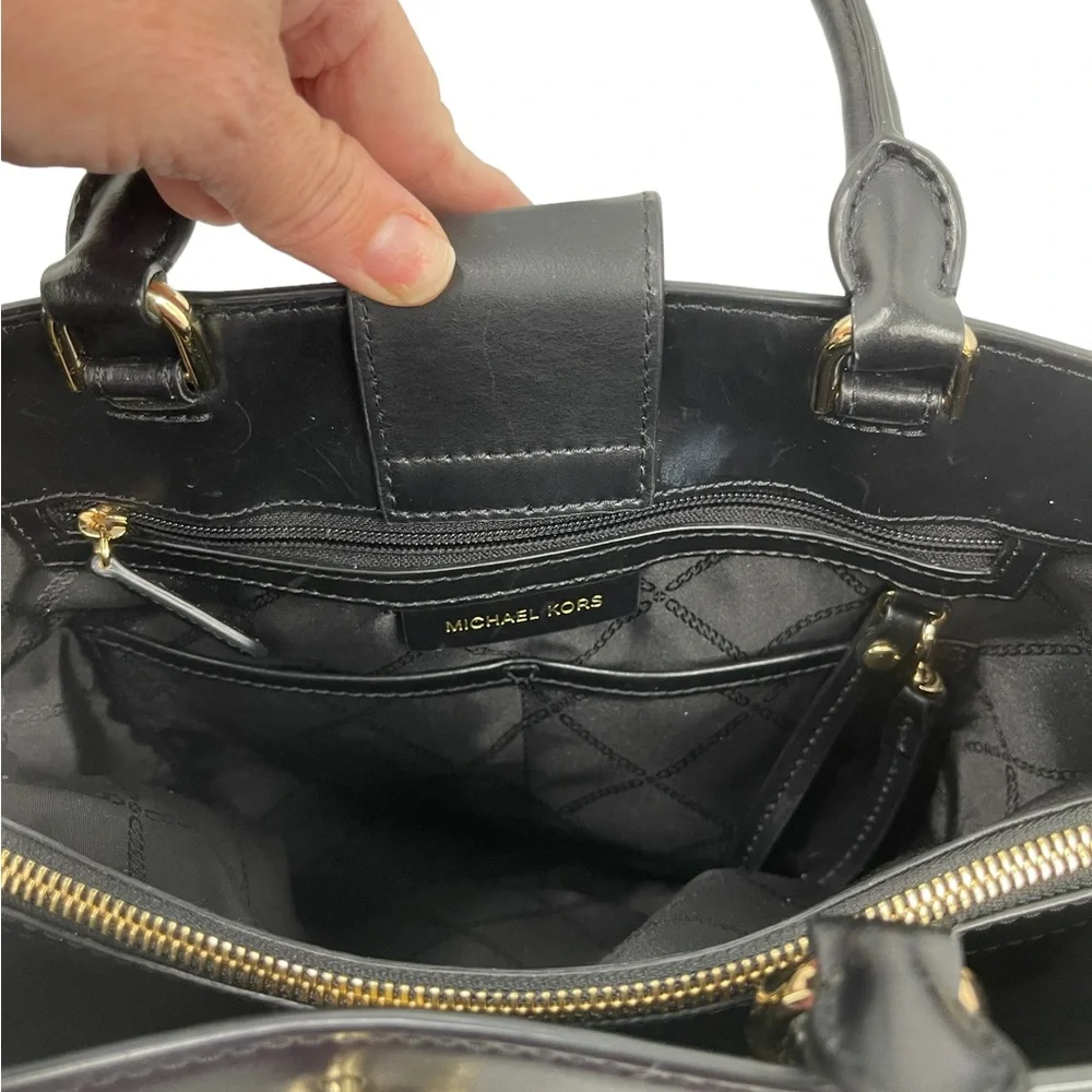 Michael Kors Gramercy Embossed Leather Satchel Bag